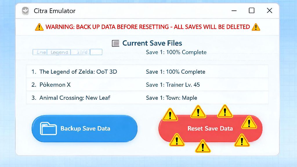 How to Reset Save Data on Citra Emulator: Easy Step-by-Step Guide